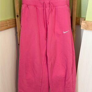 Nike Hot Pink wide leg sweatpants